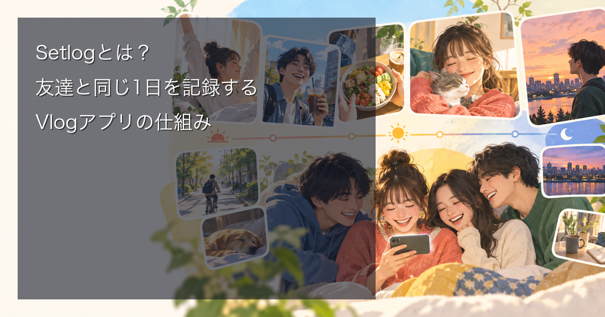 Setlogとは?友達と同じ1日を記録するVlogアプリの仕組み